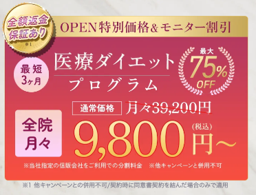 医療ダイエットプログラム月々9,800円
